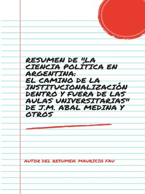 cover image of Resumen de "La Ciencia Política en Argentina